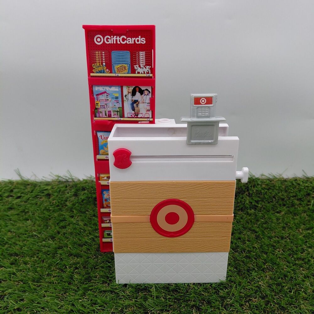 Barbie Target Store Checkout Counter Playset Mattel FRP01 2017 Red White Tan